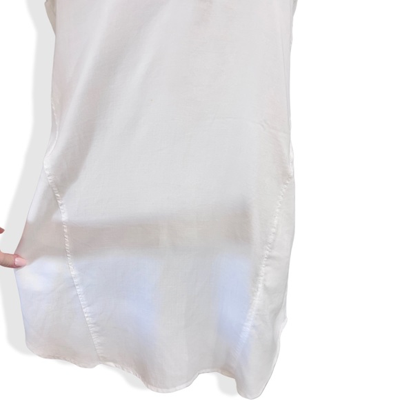 ANTHROPOLOGIE CLOTH & STONE‎ High-Low White Denim Mini Dress - Picture 9 of 12